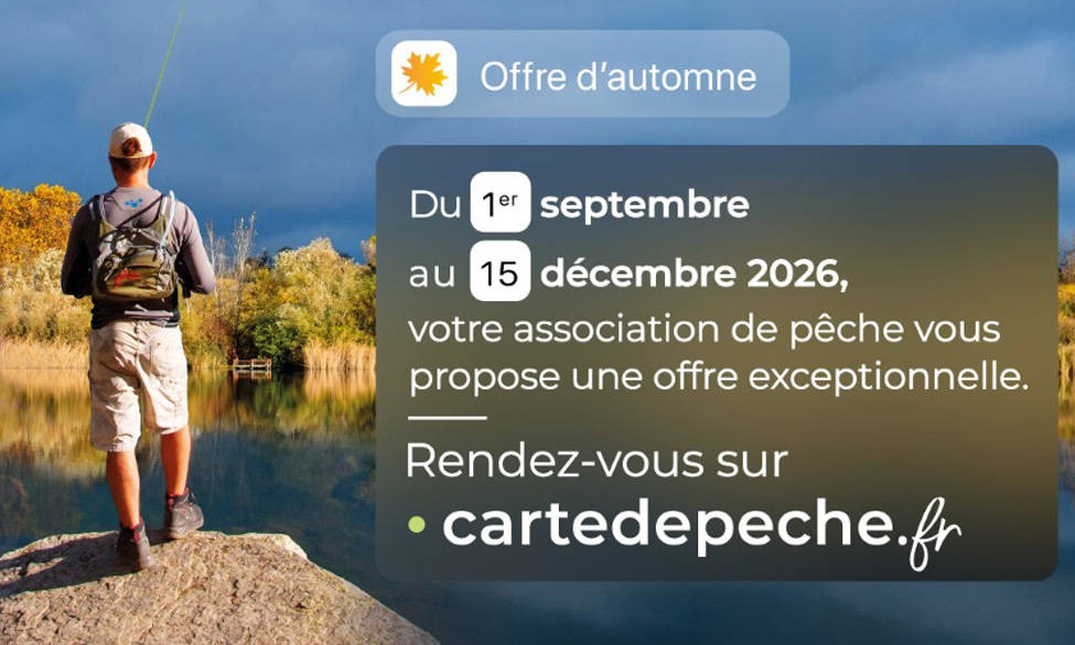 Carte de pêche Automne est à 43€50 !