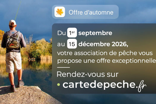 Carte de pêche Automne est à 43€50 !